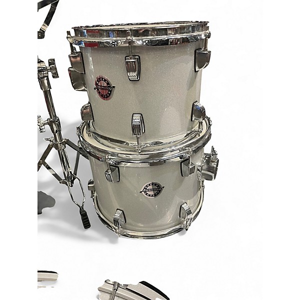 Used Ludwig 5 Piece Accent Silver Drum Kit