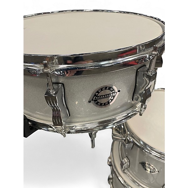 Used Ludwig 5 Piece Accent Silver Drum Kit