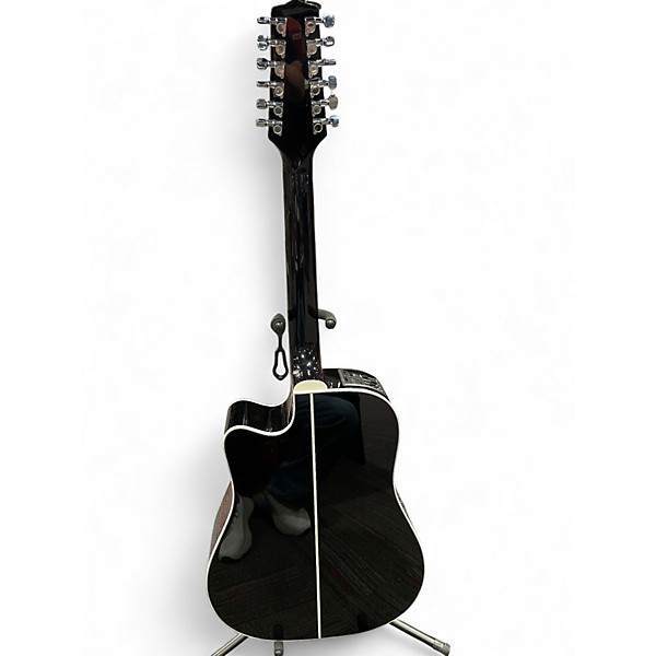 Used Takamine GDS38CE-BLK Black 12 String Acoustic Electric Guitar