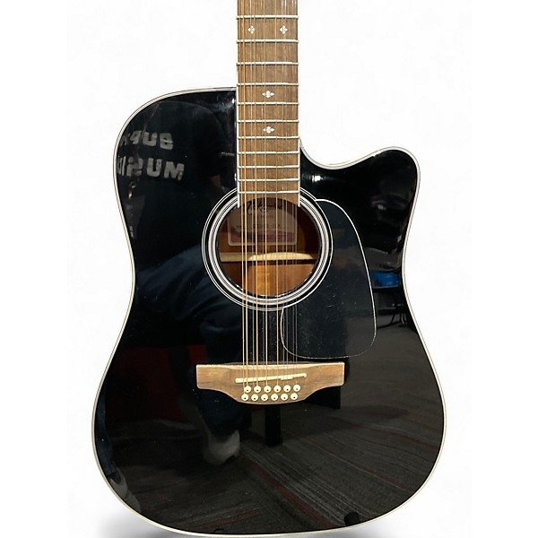 Used Takamine GDS38CE-BLK Black 12 String Acoustic Electric Guitar