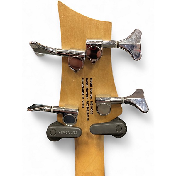 Used Mitchell MB100 Short Scale Metallic Gray Electric Bass Guitar