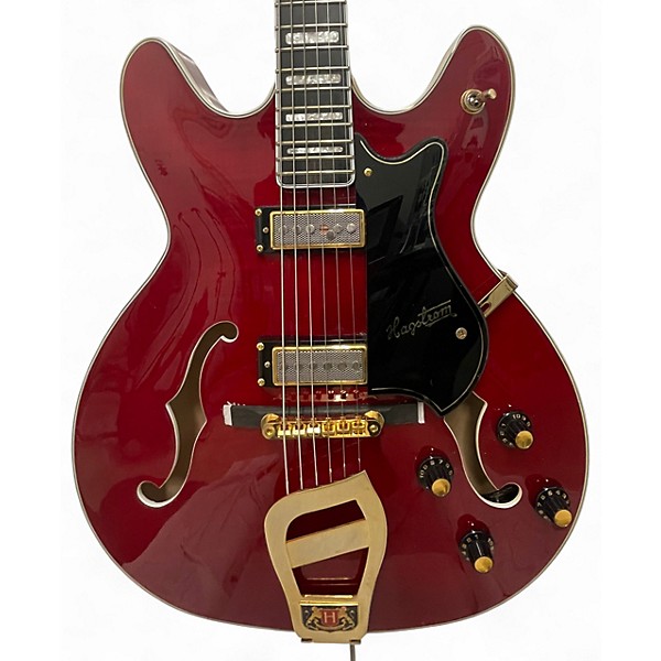 Used Hagstrom  Viking Deluxe Dakota Red Hollow Body Electric Guitar