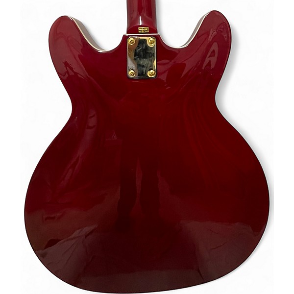 Used Hagstrom  Viking Deluxe Dakota Red Hollow Body Electric Guitar