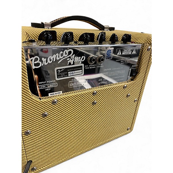 Used Fender Bronco 1x8 15W Tweed Guitar Combo Amp