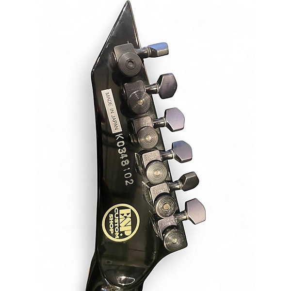 Used ESP DV-8 CUSTOM SHOP Black Solid Body Electric Guitar