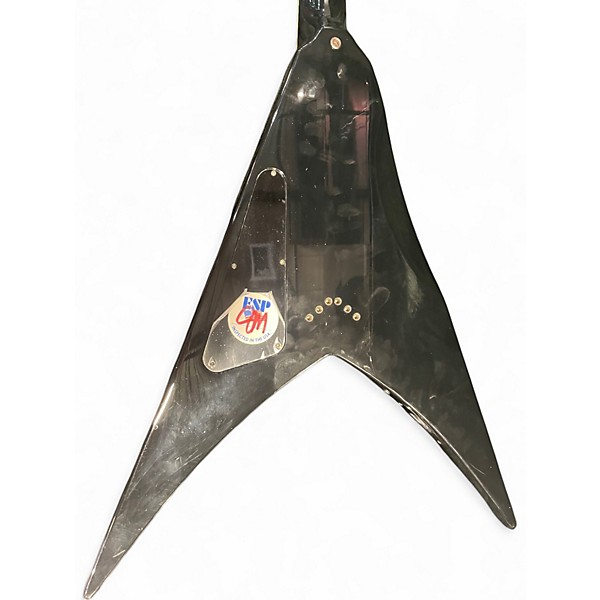 Used ESP DV-8 CUSTOM SHOP Black Solid Body Electric Guitar