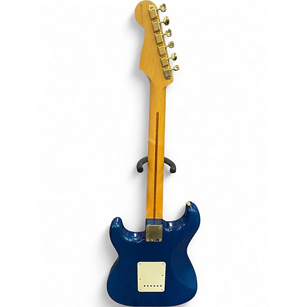Used Fender Deluxe Stratocaster Blue Sapphire Solid Body Electric Guitar