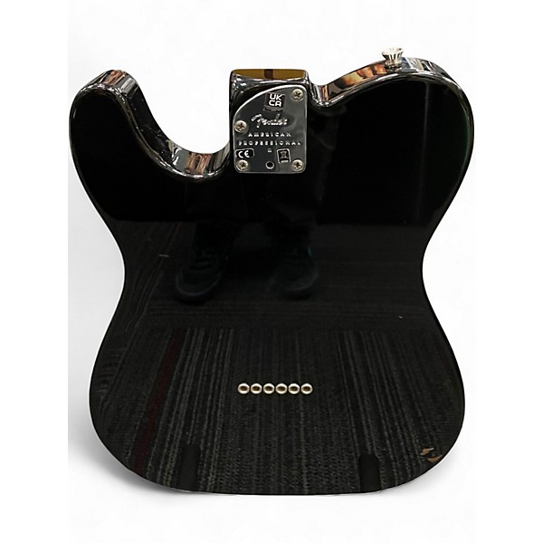 Used Fender American Professional II Telecaster Black Solid Body Electric Guitar