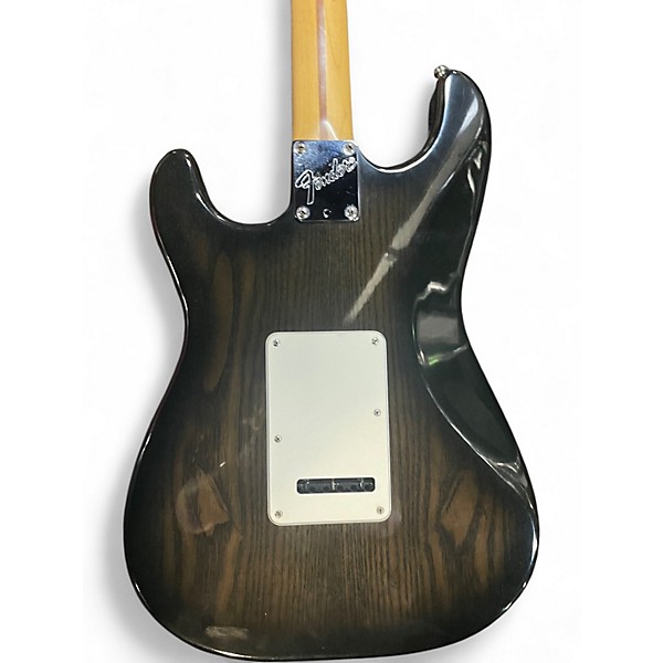 Used Fender American Deluxe Stratocaster Plus Transparent Black Sparkle Solid Body Electric Guitar