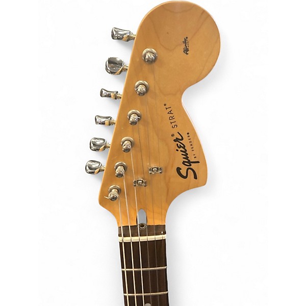 Used Squier Affinity Stratocaster Black and White Solid Body Electric Guitar