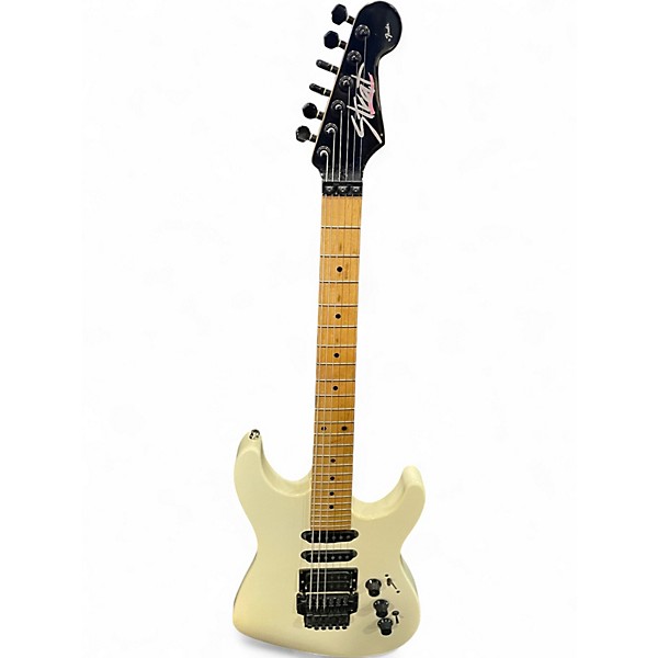 Vintage 1980s Fender HM Heavy Metal Stratocaster White Solid Body Electric Guitar