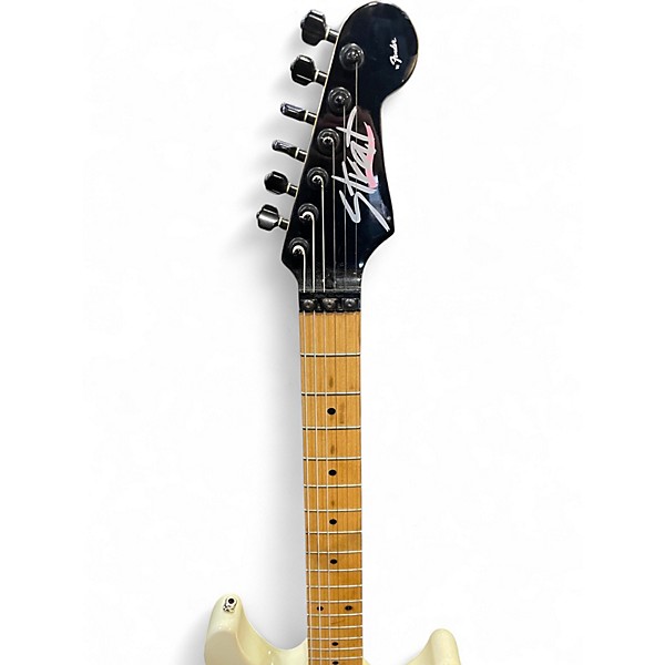 Vintage 1980s Fender HM Heavy Metal Stratocaster White Solid Body Electric Guitar