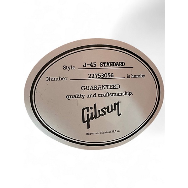 Used Gibson J45 Standard Tobacco Burst Acoustic Electric Guitar