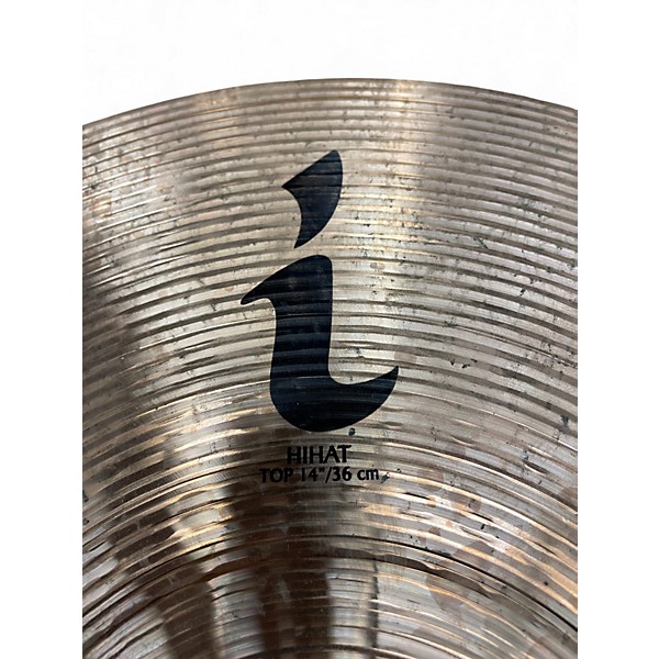 Used Zildjian 14in i hi-hat top Cymbal