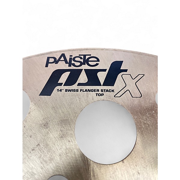 Used Paiste 14in pstX Swiss Flanger Stack Top Cymbal