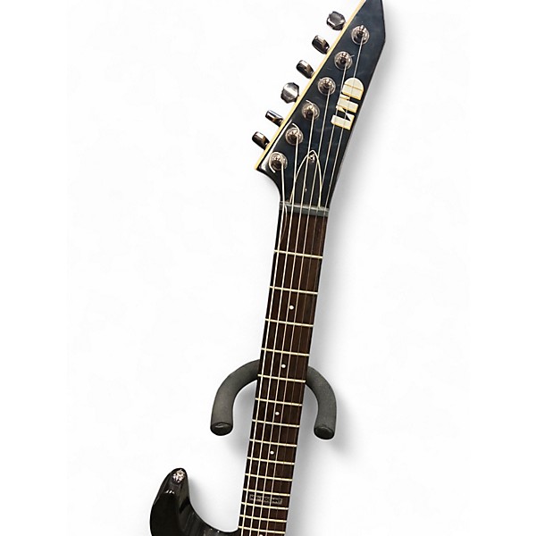 Used ESP LTD MH100QMNT Black Solid Body Electric Guitar