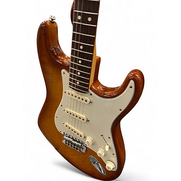 Used Fender American Performer Stratocaster SSS Amber Solid Body Electric Guitar