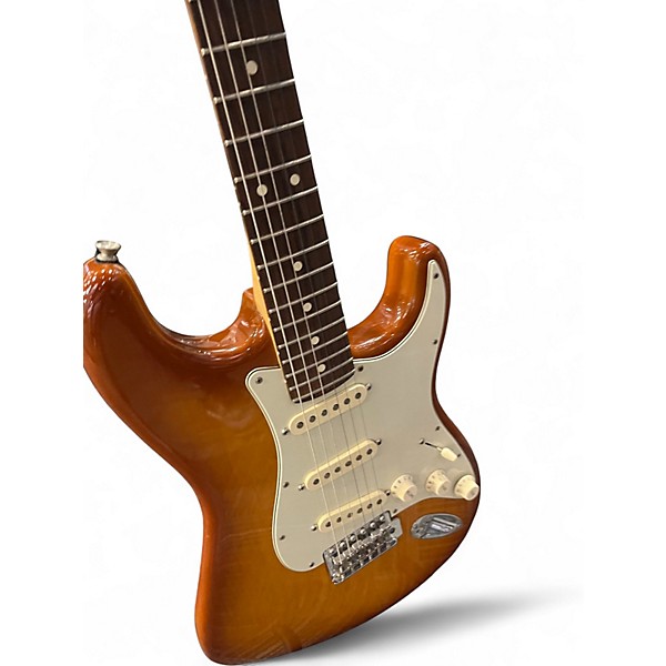 Used Fender American Performer Stratocaster SSS Amber Solid Body Electric Guitar