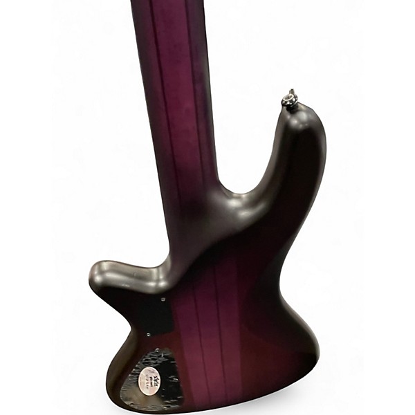 Used Schecter Guitar Research Stiletto Studio 5 String Purple Electric Bass Guitar