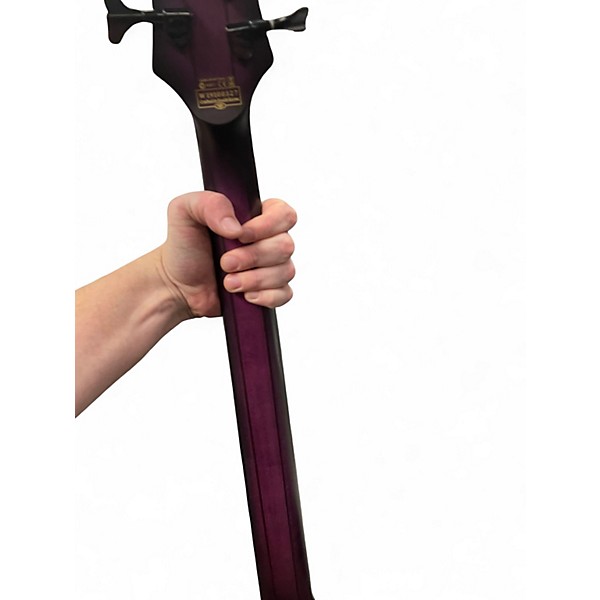 Used Schecter Guitar Research Stiletto Studio 5 String Purple Electric Bass Guitar