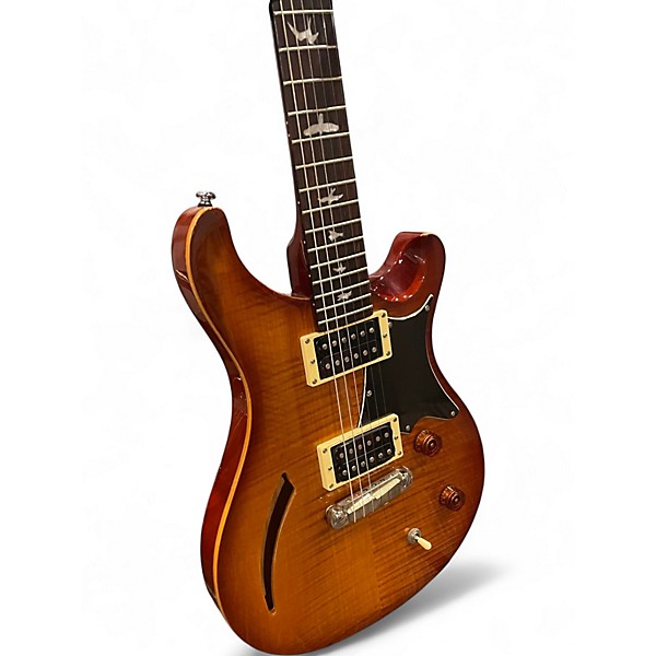 Used PRS SE Custom 22 Semi-Hollowbody 2 Tone Sunburst Hollow Body Electric Guitar