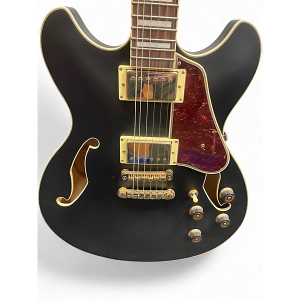 Used Ibanez AS73G Black and Yellow Hollow Body Electric Guitar