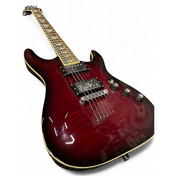 Used Schecter Guitar Research C1 Plus Trans Red Solid Body Electric Guitar