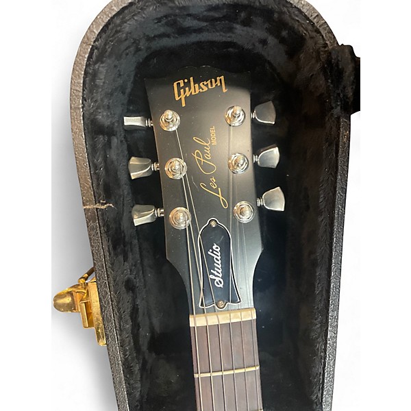 Used Gibson Les Paul Studio Trans Red Solid Body Electric Guitar