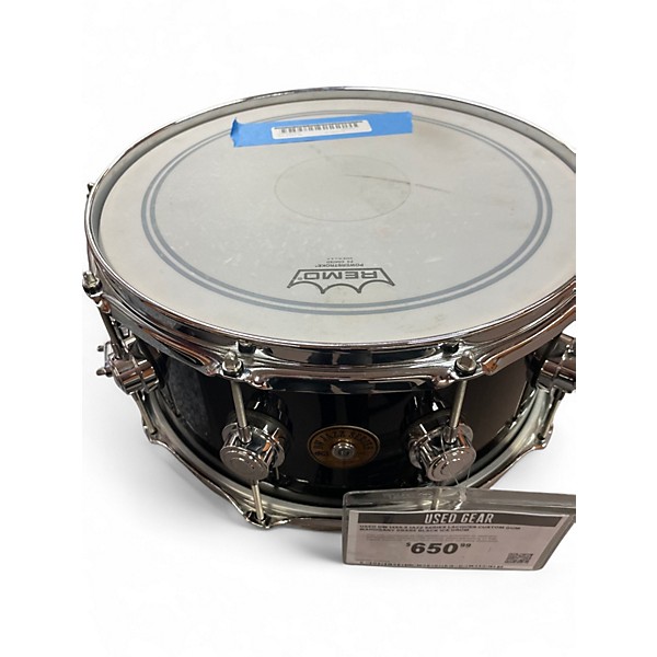 Used DW 14X6.5 Jazz Series Lacquer Custom Gum Mahogany Snare BLACK ICE Drum
