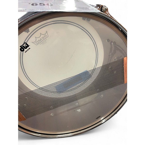 Used DW 14X6.5 Jazz Series Lacquer Custom Gum Mahogany Snare BLACK ICE Drum