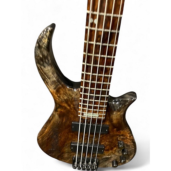 Used Sj Custom SJ 5 Trans Brown Electric Bass Guitar