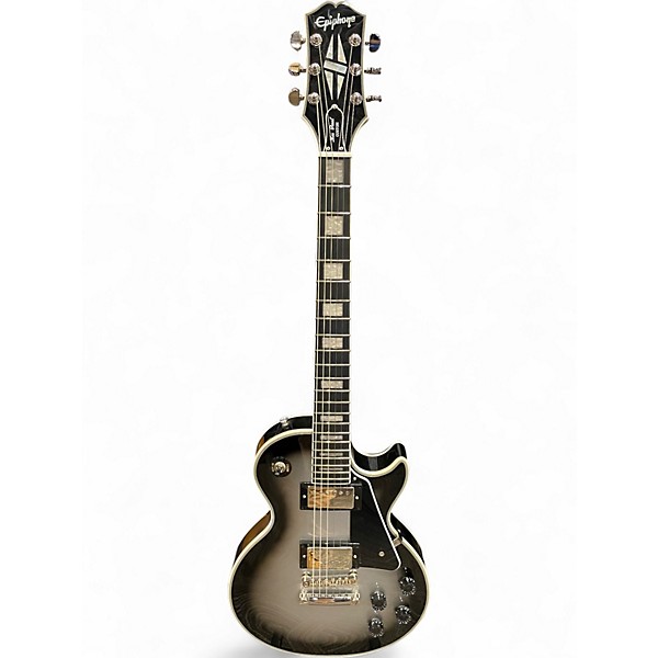 Used Epiphone Les Paul Custom Silver Burst Solid Body Electric Guitar