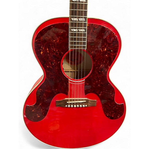 Used Gibson J185EC Cherry Acoustic Electric Guitar