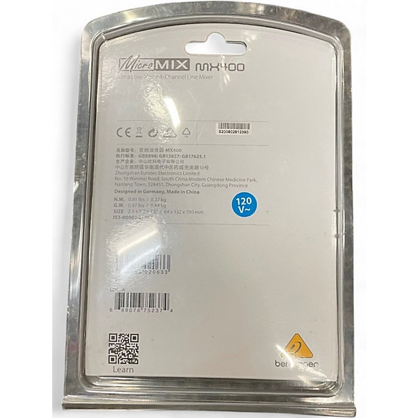 Used Behringer MX400 Unpowered Mixer