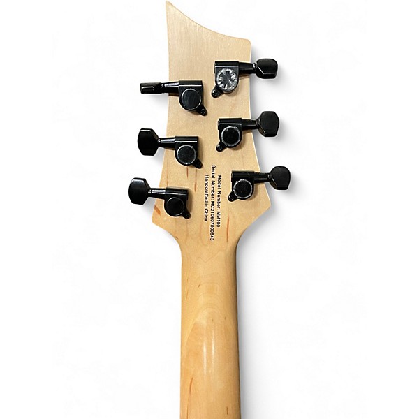 Used Mitchell MM100 Mini Walnut Stain Solid Body Electric Guitar