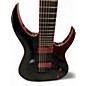 Used Schecter Guitar Research Sunset-7 ET Red Dawn Gloss Black Solid Body Electric Guitar