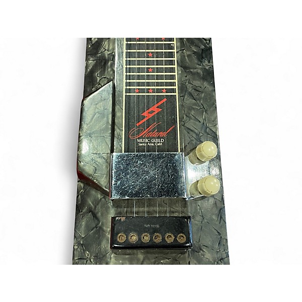 Vintage 1950s Natural Music Guild LAPSTEEL AND AMPLIFIER BLACK PEARLOID AND TWEED Lap Steel
