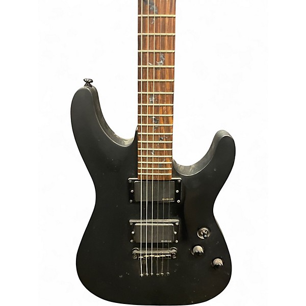 Used Schecter Guitar Research Damien 6 Black Solid Body Electric Guitar