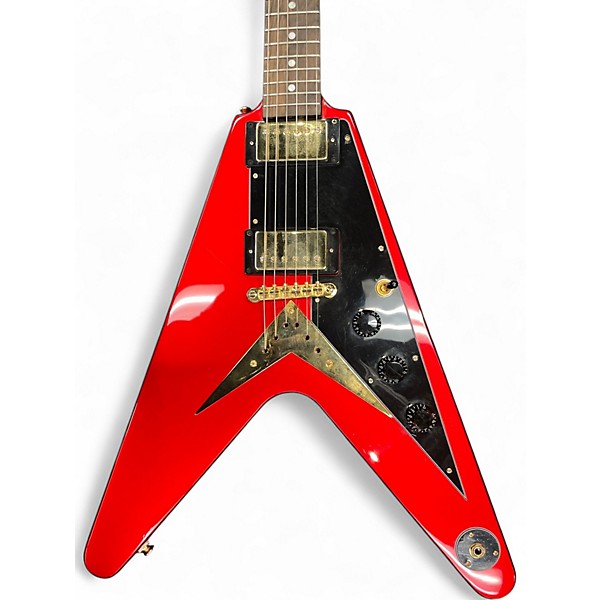 Used Epiphone 1958 FLYING V RUBY RED Solid Body Electric Guitar