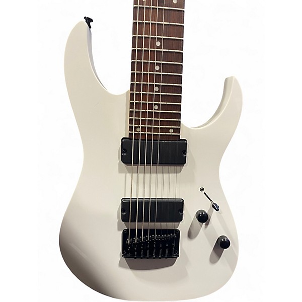 Used Ibanez RG8 8 String White Solid Body Electric Guitar
