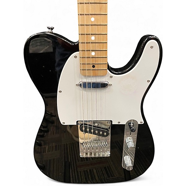 Used Squier Telecaster Black Solid Body Electric Guitar