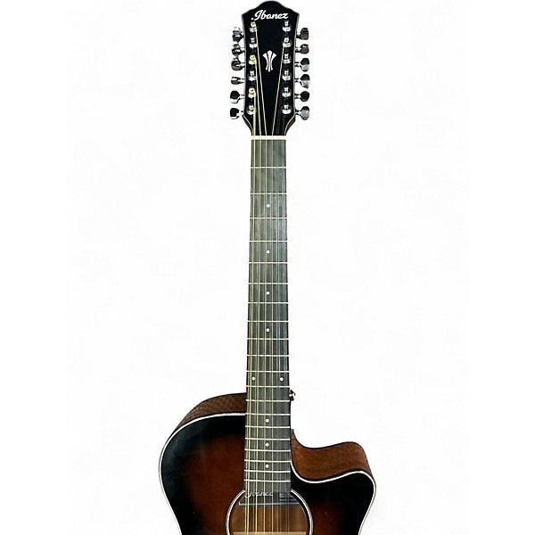 Used Ibanez AEG5012-DVH Tobacco Burst 12 String Acoustic Guitar