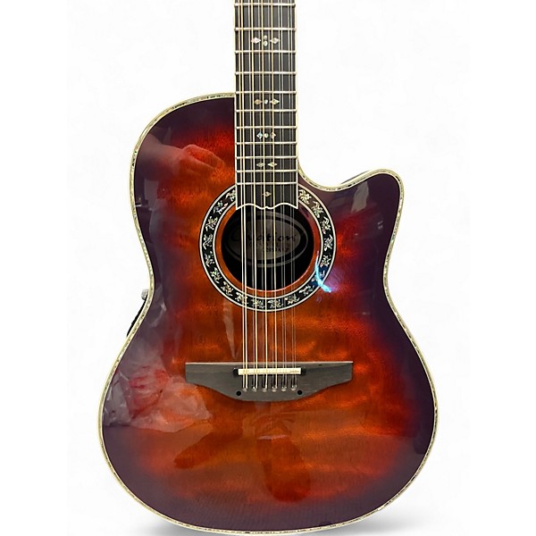 Used Ovation C2059AXP 2 Color Sunburst 12 String Acoustic Electric Guitar