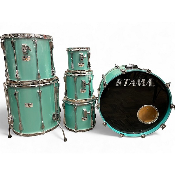 Used TAMA 6 Piece Made In Japan Granstar Japanese Birch Shell Pack Nile Blue Drum Kit