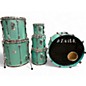 Used TAMA 6 Piece Made In Japan Granstar Japanese Birch Shell Pack Nile Blue Drum Kit thumbnail