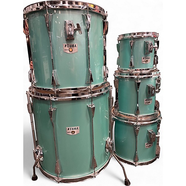 Used TAMA 6 Piece Made In Japan Granstar Japanese Birch Shell Pack Nile Blue Drum Kit
