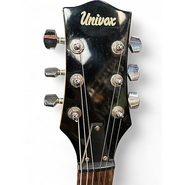 Used Univox LES PAUL STYLE Black Solid Body Electric Guitar