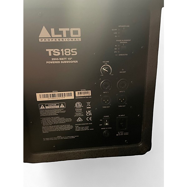 Used Alto TS18S Powered Subwoofer