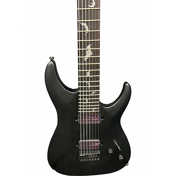Used Schecter Guitar Research Damien 7 String BLACK Solid Body Electric Guitar