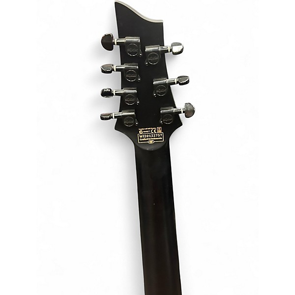 Used Schecter Guitar Research Damien 7 String BLACK Solid Body Electric Guitar